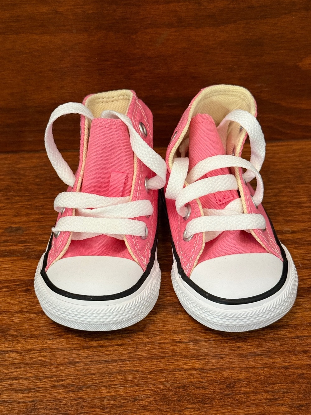 Converse Infant Pink Classic High-Top Sneakers Size 3 - Picture 5 of 8